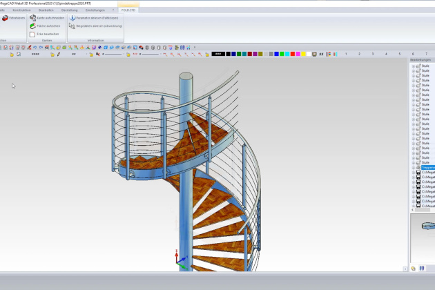 MegaCAD 3D Professional Spindeltreppe